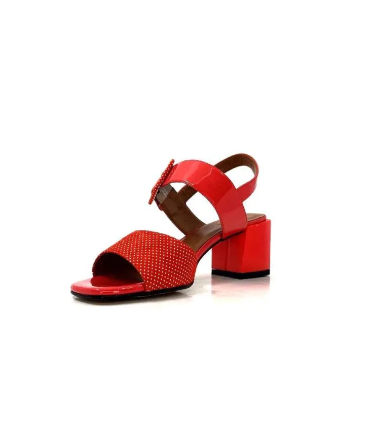 Ivoire0334 Ivoire F2191 Sardegna Daim Rouge Poid Blanc*Femme Sandales