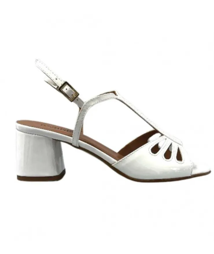 Ivoire0334 Ivoire F2295 Venezia Cuir Vernis Blanc*Femme Sandales