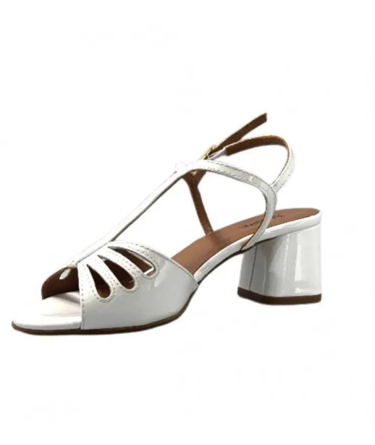 Ivoire0334 Ivoire F2295 Venezia Cuir Vernis Blanc*Femme Sandales
