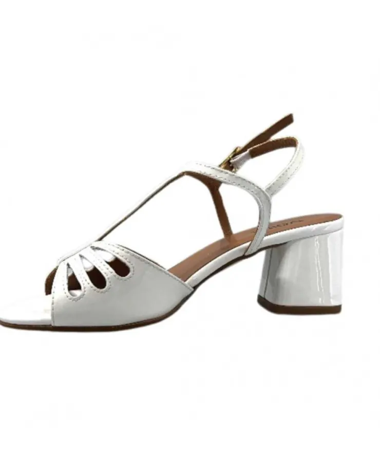 Ivoire0334 Ivoire F2295 Venezia Cuir Vernis Blanc*Femme Sandales