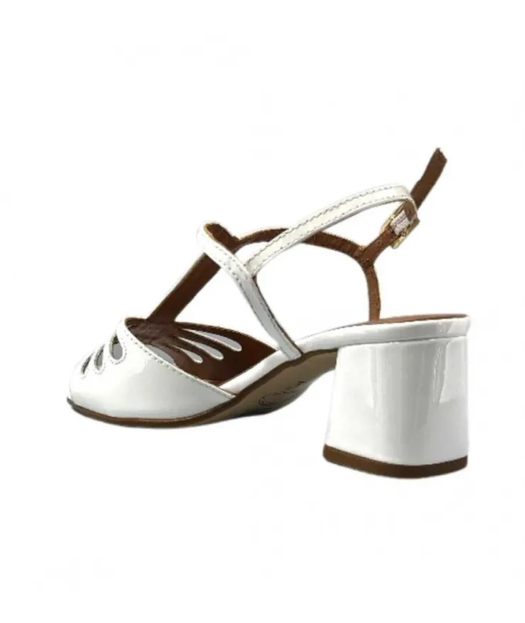 Ivoire0334 Ivoire F2295 Venezia Cuir Vernis Blanc*Femme Sandales
