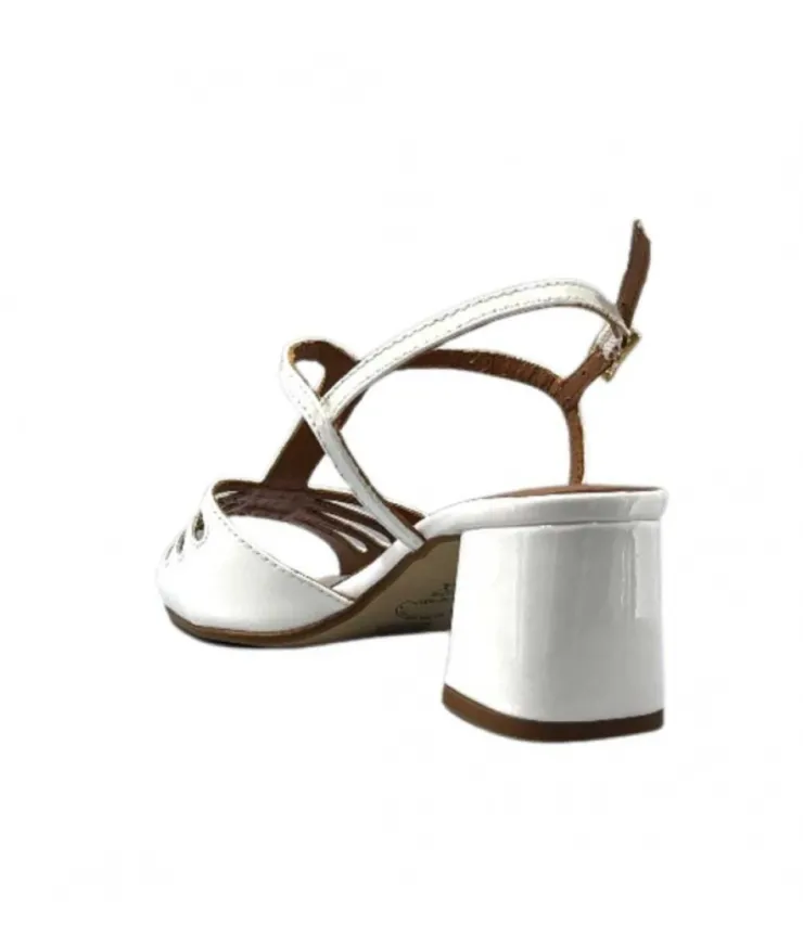 Ivoire0334 Ivoire F2295 Venezia Cuir Vernis Blanc*Femme Sandales