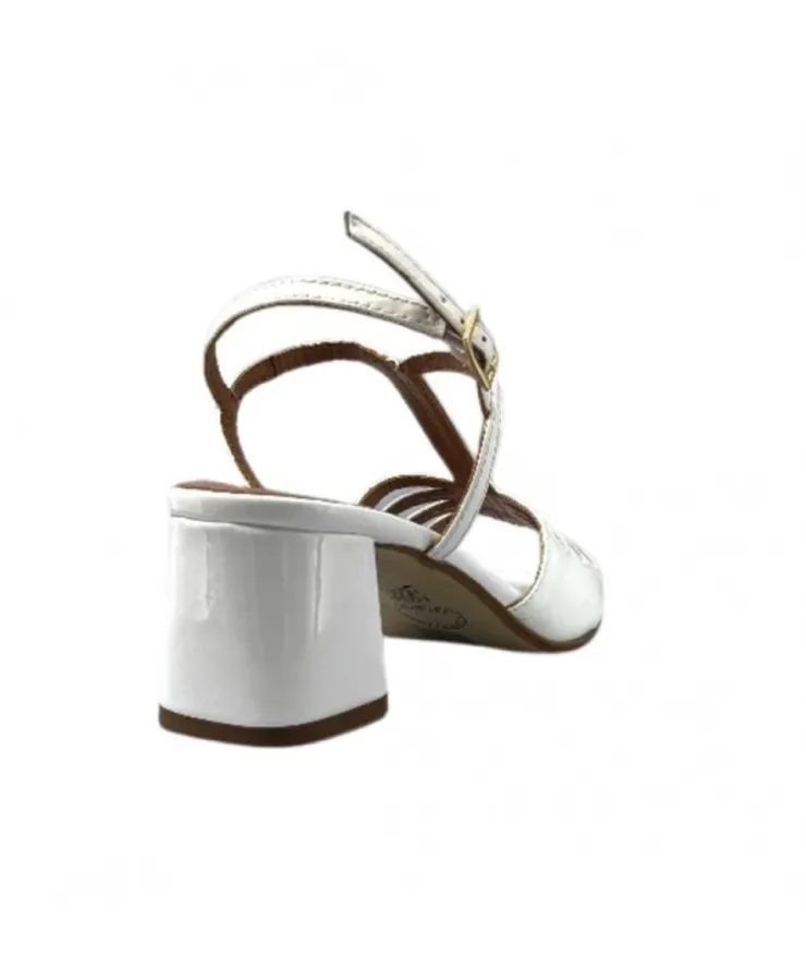 Ivoire0334 Ivoire F2295 Venezia Cuir Vernis Blanc*Femme Sandales