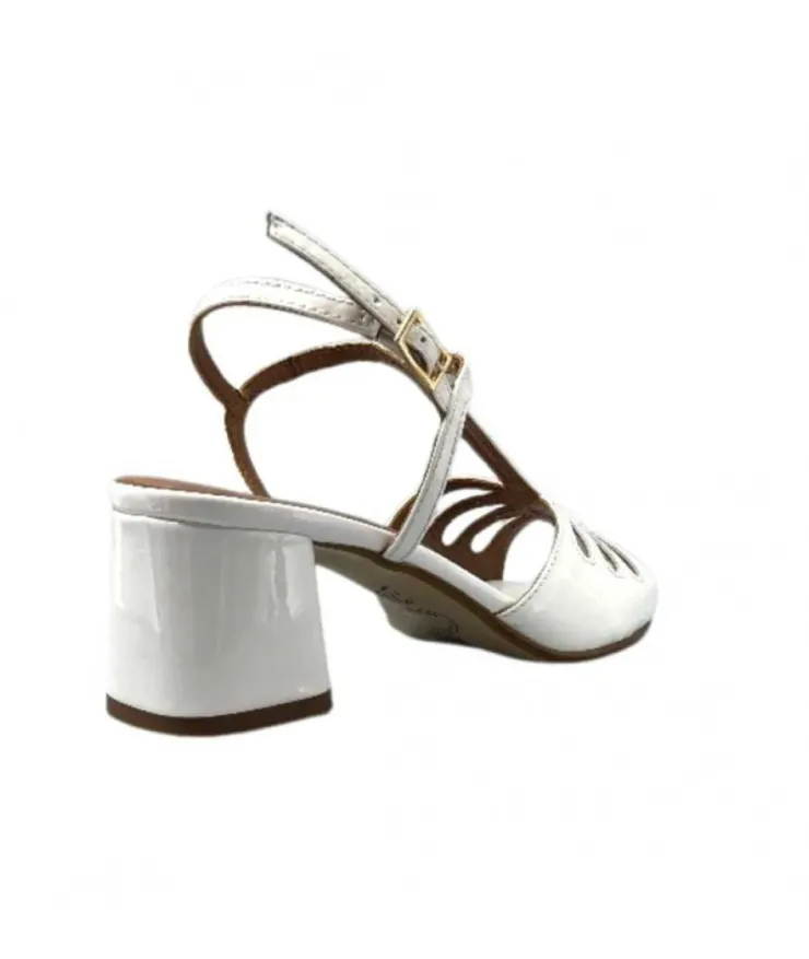 Ivoire0334 Ivoire F2295 Venezia Cuir Vernis Blanc*Femme Sandales