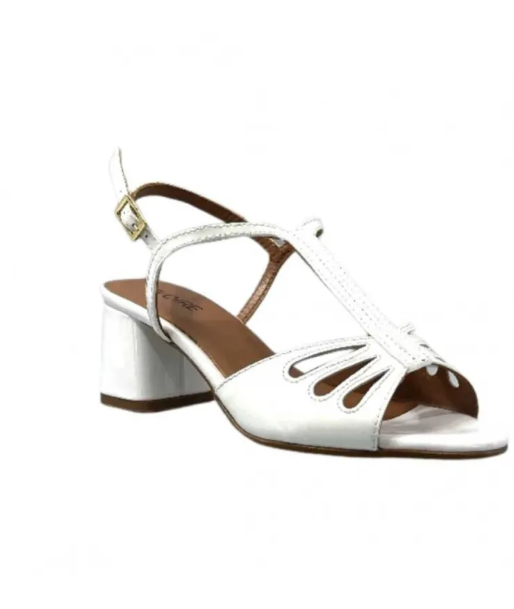Ivoire0334 Ivoire F2295 Venezia Cuir Vernis Blanc*Femme Sandales