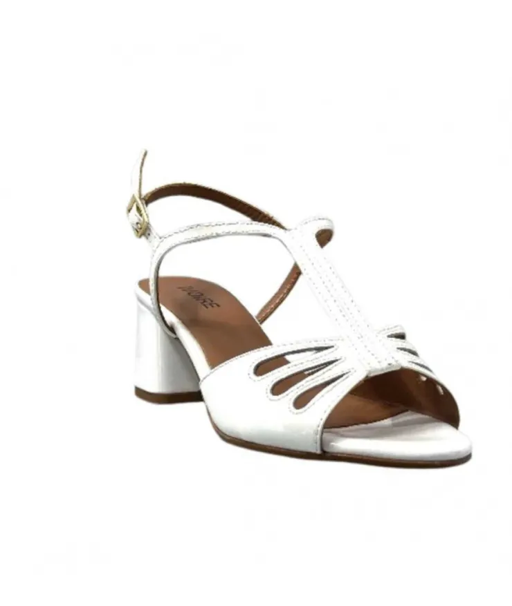 Ivoire0334 Ivoire F2295 Venezia Cuir Vernis Blanc*Femme Sandales