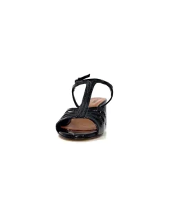 Ivoire0334 Ivoire F2295 Venezia Cuir Vernis Noir*Femme Sandales