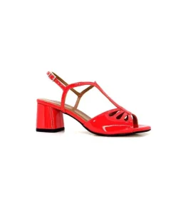 Ivoire0334 Ivoire F2295 Venezia Cuir Vernis Rouge*Femme Sandales