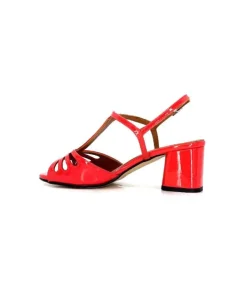 Ivoire0334 Ivoire F2295 Venezia Cuir Vernis Rouge*Femme Sandales