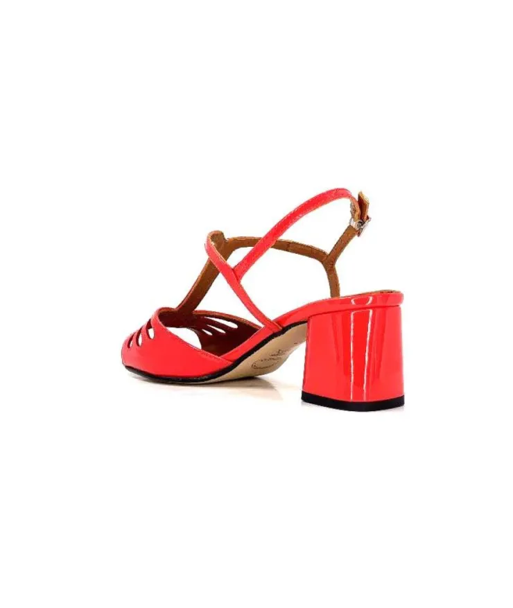 Ivoire0334 Ivoire F2295 Venezia Cuir Vernis Rouge*Femme Sandales