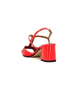 Ivoire0334 Ivoire F2295 Venezia Cuir Vernis Rouge*Femme Sandales