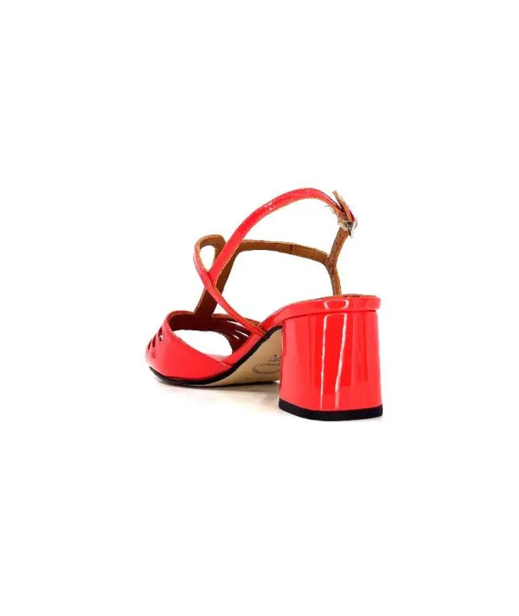 Ivoire0334 Ivoire F2295 Venezia Cuir Vernis Rouge*Femme Sandales