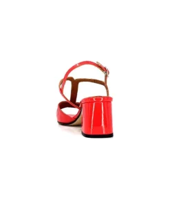 Ivoire0334 Ivoire F2295 Venezia Cuir Vernis Rouge*Femme Sandales