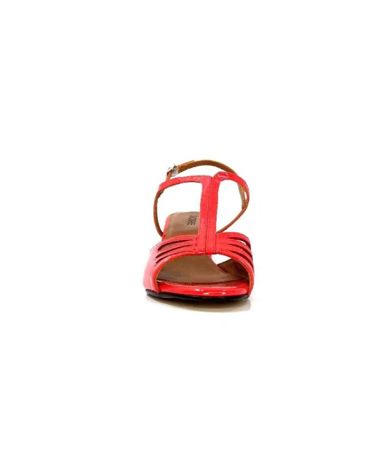 Ivoire0334 Ivoire F2295 Venezia Cuir Vernis Rouge*Femme Sandales