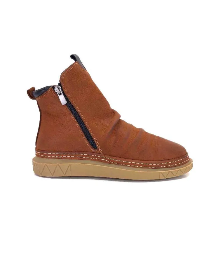 355-ivoire Ivoire 32Fe12 Cuir Vintage Marron*Femme Bottines