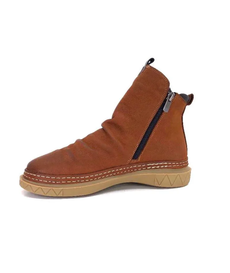 355-ivoire Ivoire 32Fe12 Cuir Vintage Marron*Femme Bottines