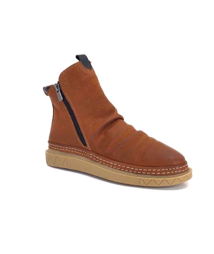 355-ivoire Ivoire 32Fe12 Cuir Vintage Marron*Femme Bottines