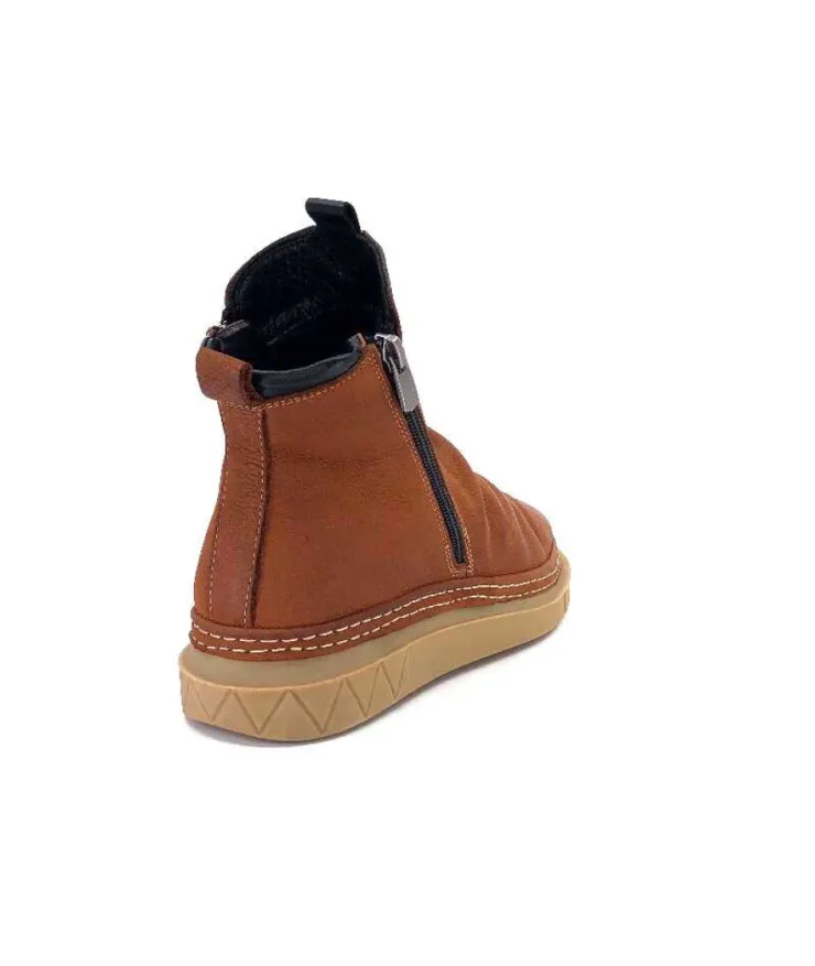 355-ivoire Ivoire 32Fe12 Cuir Vintage Marron*Femme Bottines