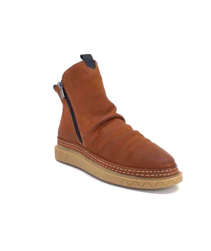 355-ivoire Ivoire 32Fe12 Cuir Vintage Marron*Femme Bottines
