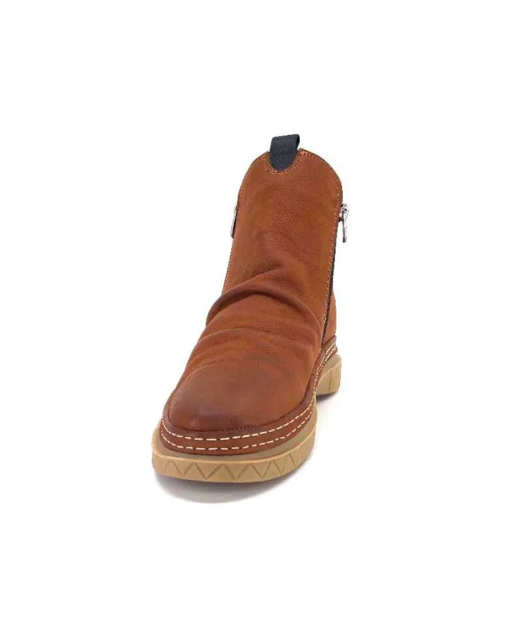 355-ivoire Ivoire 32Fe12 Cuir Vintage Marron*Femme Bottines