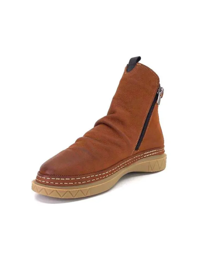 355-ivoire Ivoire 32Fe12 Cuir Vintage Marron*Femme Bottines