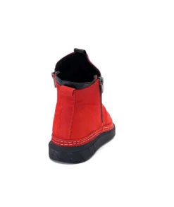 355-ivoire Ivoire 32Fe12 Cuir Vintage Rouge*Femme Bottines