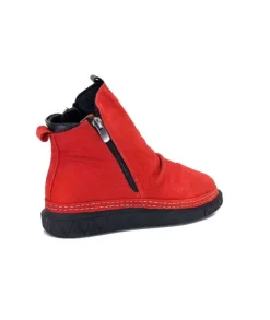 355-ivoire Ivoire 32Fe12 Cuir Vintage Rouge*Femme Bottines