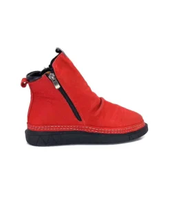 355-ivoire Ivoire 32Fe12 Cuir Vintage Rouge*Femme Bottines
