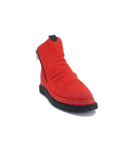 355-ivoire Ivoire 32Fe12 Cuir Vintage Rouge*Femme Bottines