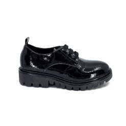 Ivoire0130a Ivoire 3G4835 Cuir Vernis Noir*Femme Lacets