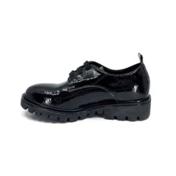 Ivoire0130a Ivoire 3G4835 Cuir Vernis Noir*Femme Lacets
