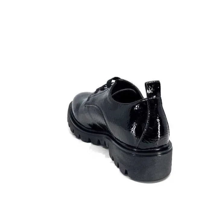 Ivoire0130a Ivoire 3G4835 Cuir Vernis Noir*Femme Lacets