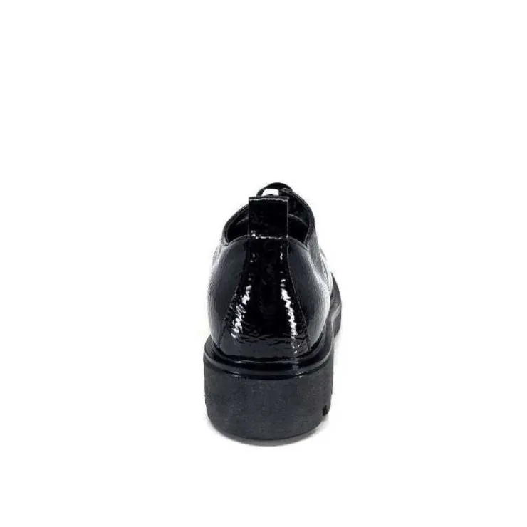 Ivoire0130a Ivoire 3G4835 Cuir Vernis Noir*Femme Lacets