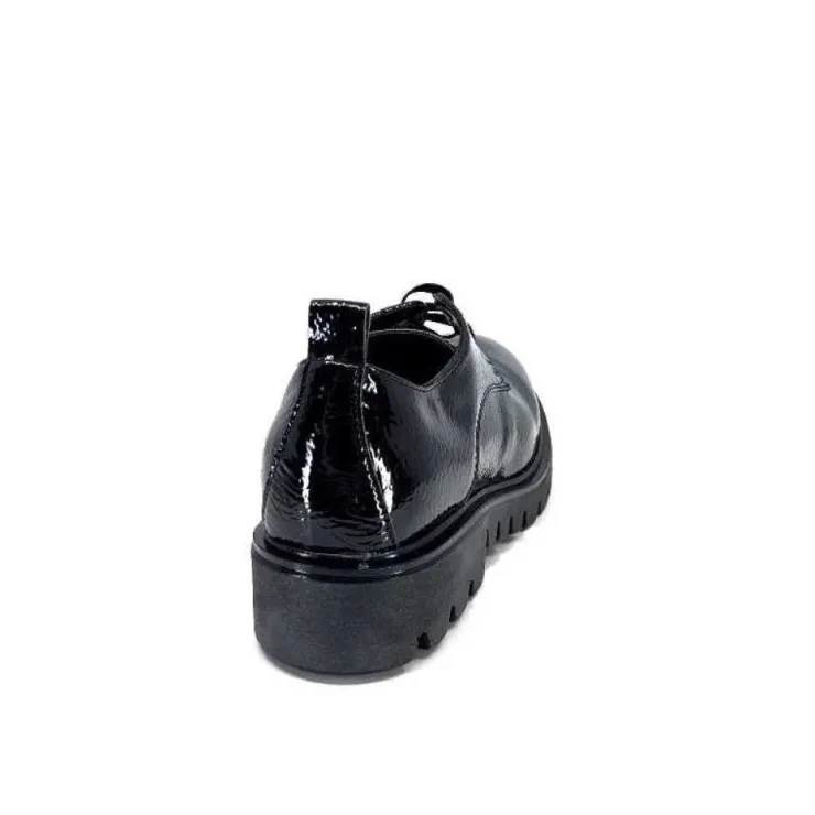 Ivoire0130a Ivoire 3G4835 Cuir Vernis Noir*Femme Lacets