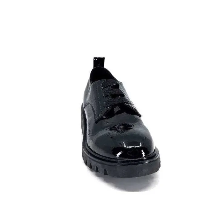 Ivoire0130a Ivoire 3G4835 Cuir Vernis Noir*Femme Lacets