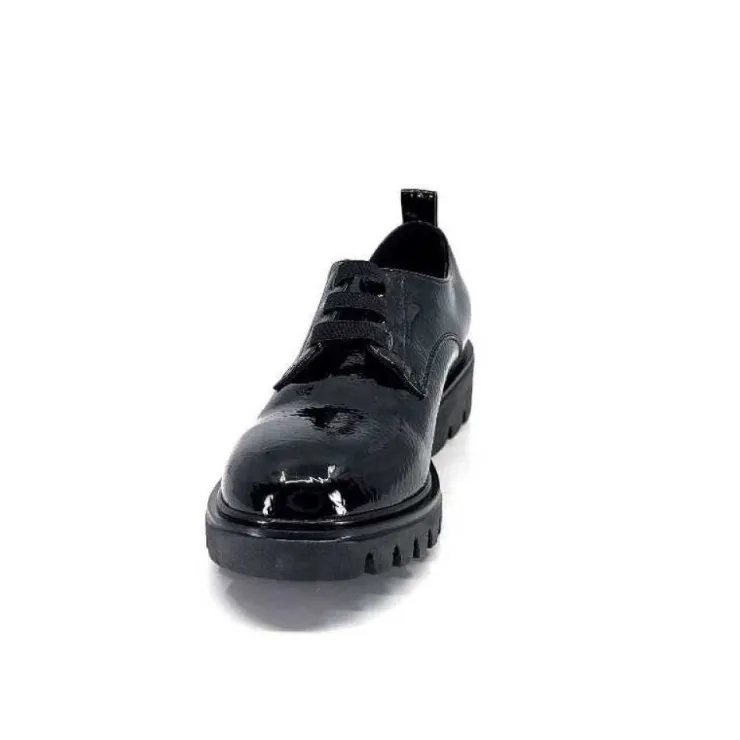 Ivoire0130a Ivoire 3G4835 Cuir Vernis Noir*Femme Lacets