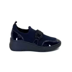 Ivoire0130a Ivoire 8G4887 Iv Textile Bleu*Femme Baskets