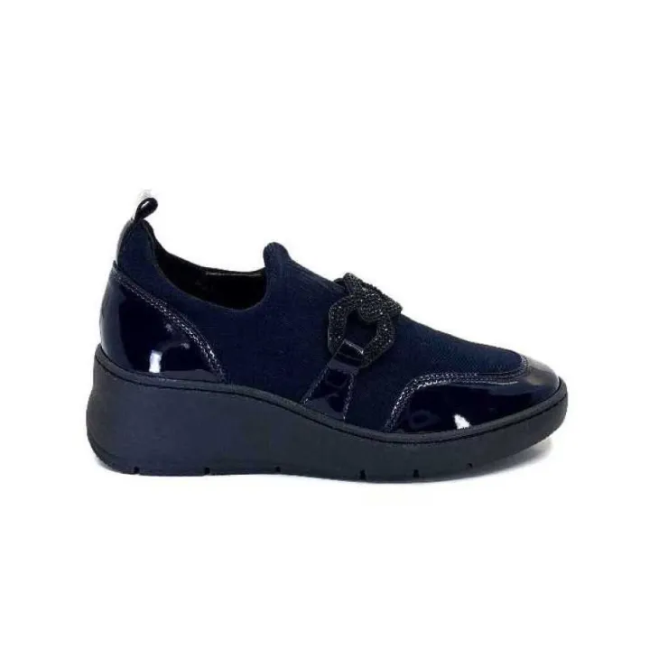 Ivoire0130a Ivoire 8G4887 Iv Textile Bleu*Femme Baskets