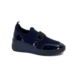 Ivoire0130a Ivoire 8G4887 Iv Textile Bleu*Femme Baskets