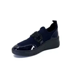 Ivoire0130a Ivoire 8G4887 Iv Textile Bleu*Femme Baskets