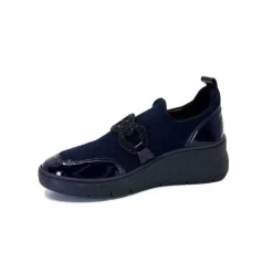 Ivoire0130a Ivoire 8G4887 Iv Textile Bleu*Femme Baskets