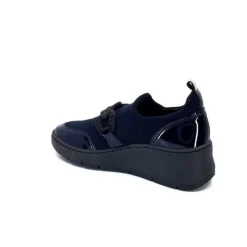 Ivoire0130a Ivoire 8G4887 Iv Textile Bleu*Femme Baskets