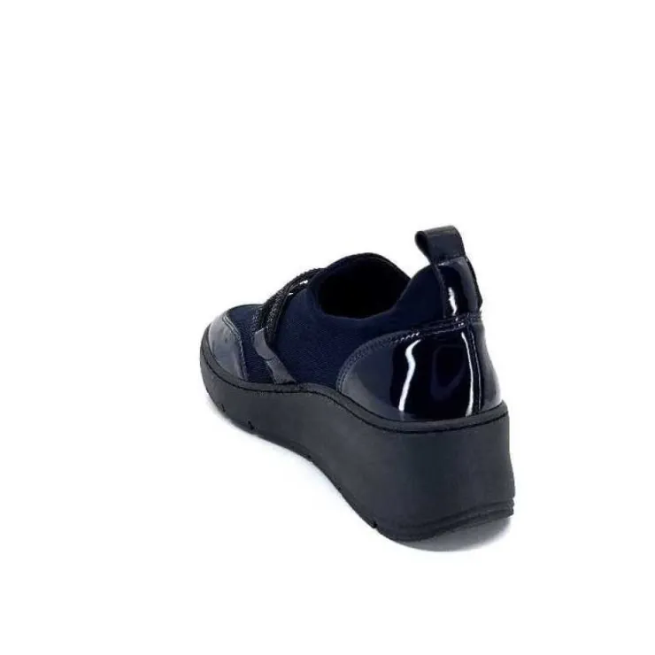 Ivoire0130a Ivoire 8G4887 Iv Textile Bleu*Femme Baskets