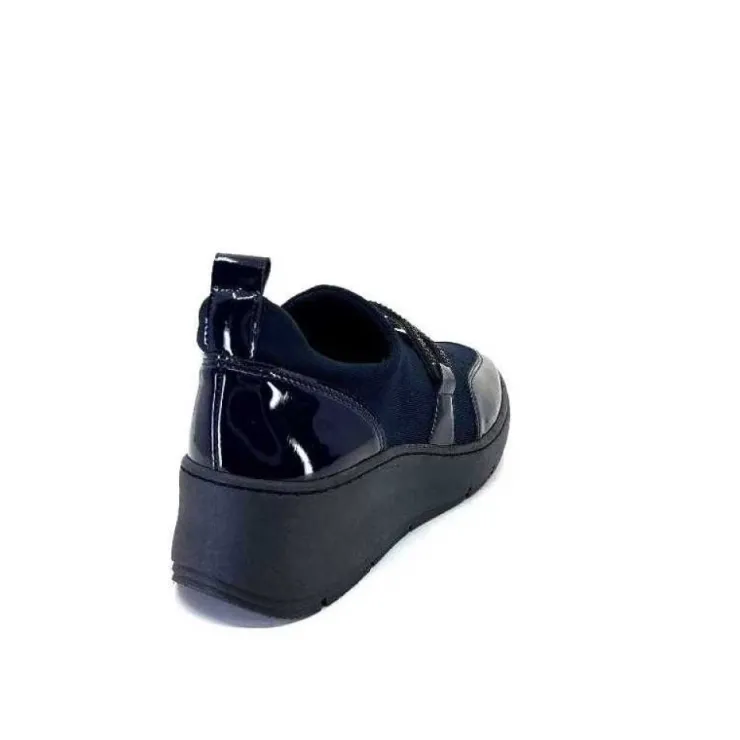 Ivoire0130a Ivoire 8G4887 Iv Textile Bleu*Femme Baskets