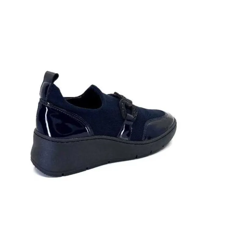 Ivoire0130a Ivoire 8G4887 Iv Textile Bleu*Femme Baskets