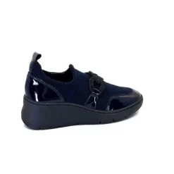 Ivoire0130a Ivoire 8G4887 Iv Textile Bleu*Femme Baskets