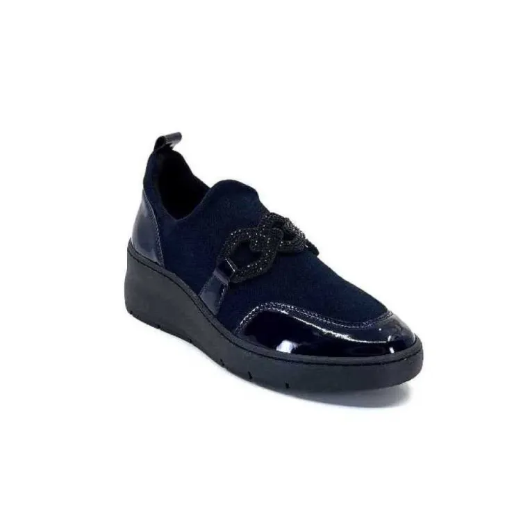 Ivoire0130a Ivoire 8G4887 Iv Textile Bleu*Femme Baskets