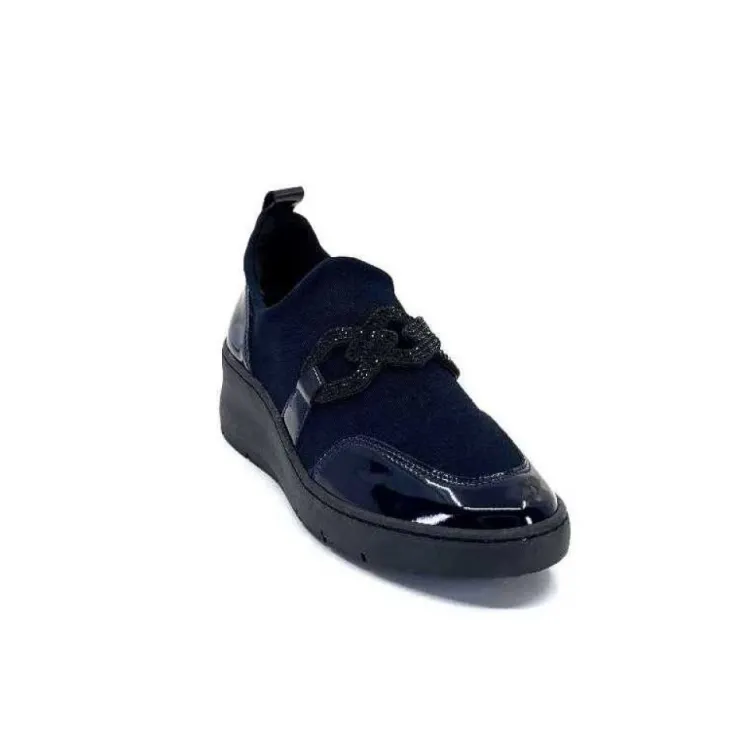 Ivoire0130a Ivoire 8G4887 Iv Textile Bleu*Femme Baskets