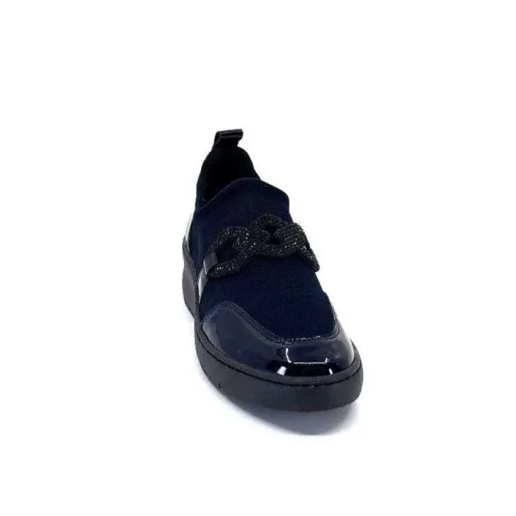 Ivoire0130a Ivoire 8G4887 Iv Textile Bleu*Femme Baskets