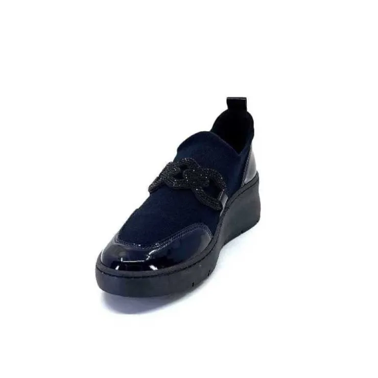 Ivoire0130a Ivoire 8G4887 Iv Textile Bleu*Femme Baskets
